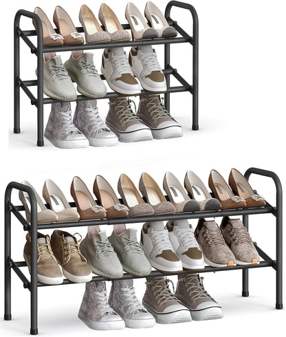 2 15 Closet, SONGMICS Expandable Shoe Rack, Tier Shoe Rack Shelf, Adjustable Shoe Organizer Storage for Pairs of Shoes