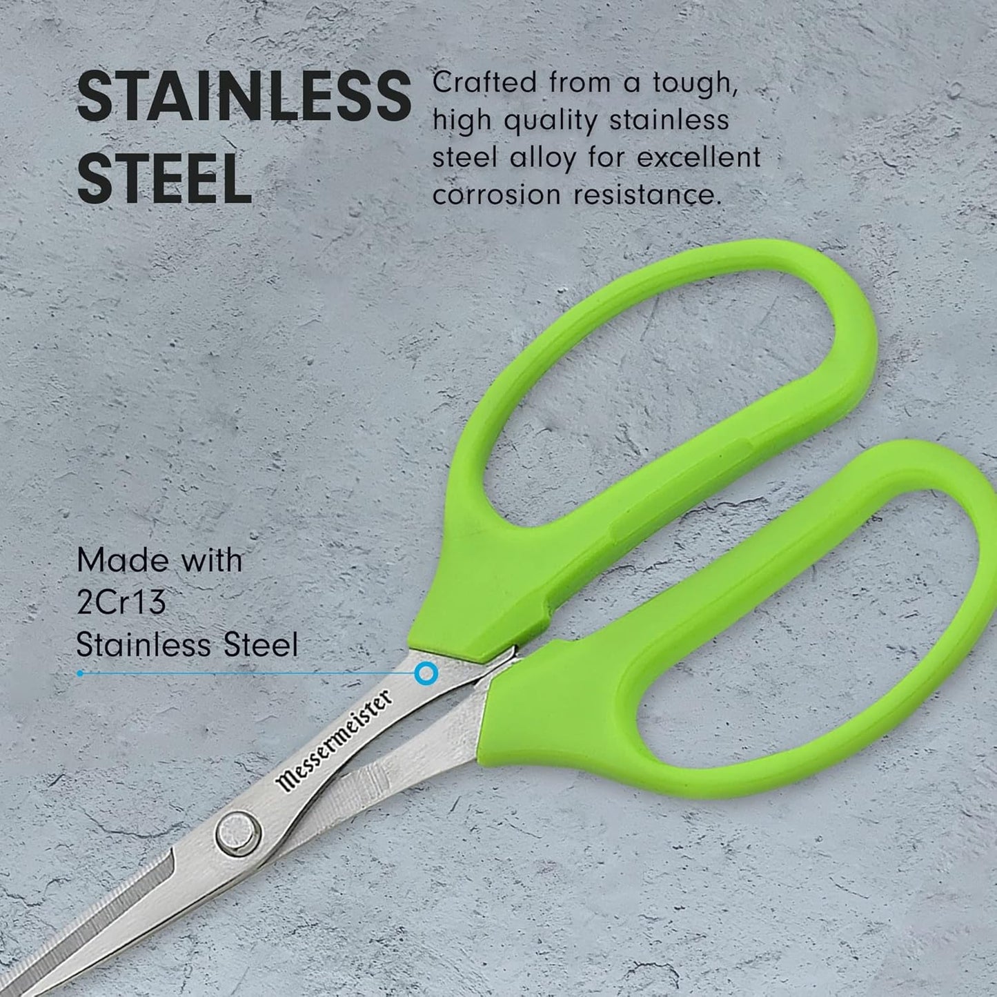 Messermeister 6-Inch Culinary Scissors, Green - All-Purpose Kitchen Scissors with 2Cr13 Stainless Steel & Nylon