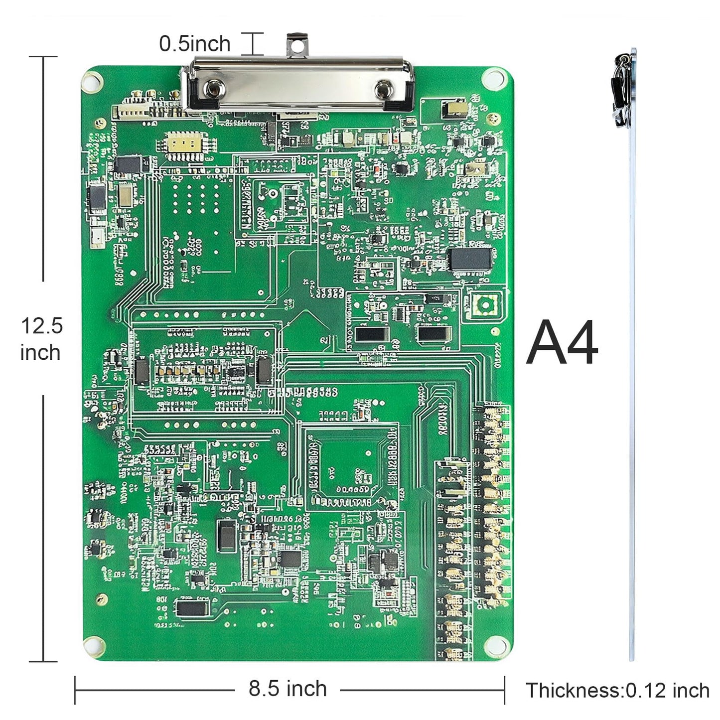 Circuit Board Acrylic Clipboard Cute Clip Board Standard A4 Letter Size 8.5" x 12" Clipboards Decorative for Nurse Worker Office