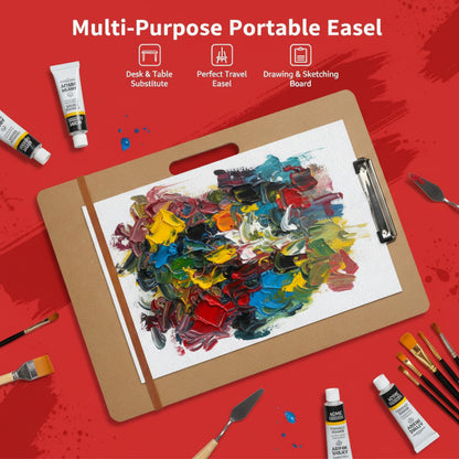 Artlicious Drawing Board - 13 x 17 Sketch Boards with Handle for Drafting Art - Portable Wooden Clipboard for Class or Studio Fit in Artists Tote
