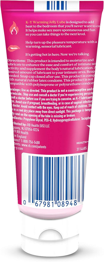 5 K-Y Warming Jelly Personal Lubricant Tube, Ounce
