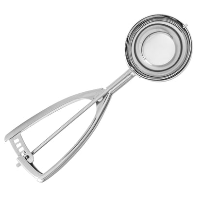 Jenaluca Jumbo Ice Cream Scoop - 18/8 Stainless Steel Cupcake and Muffin Scooper - 1/2 Cup Disher Size #8 for Icecream, Batter & Food Portions
