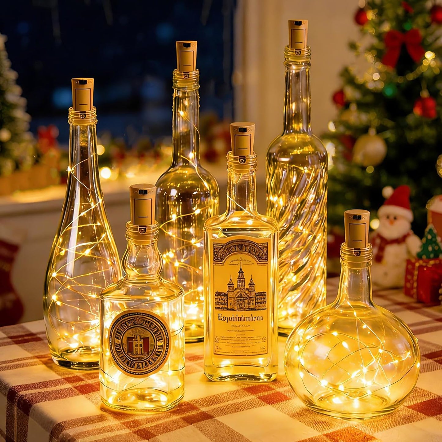 20 8 Pack VOOKRY Wine Bottle Lights with Cork, LED Battery Operated Cork Fairy String Lights Waterproof Mini Copper