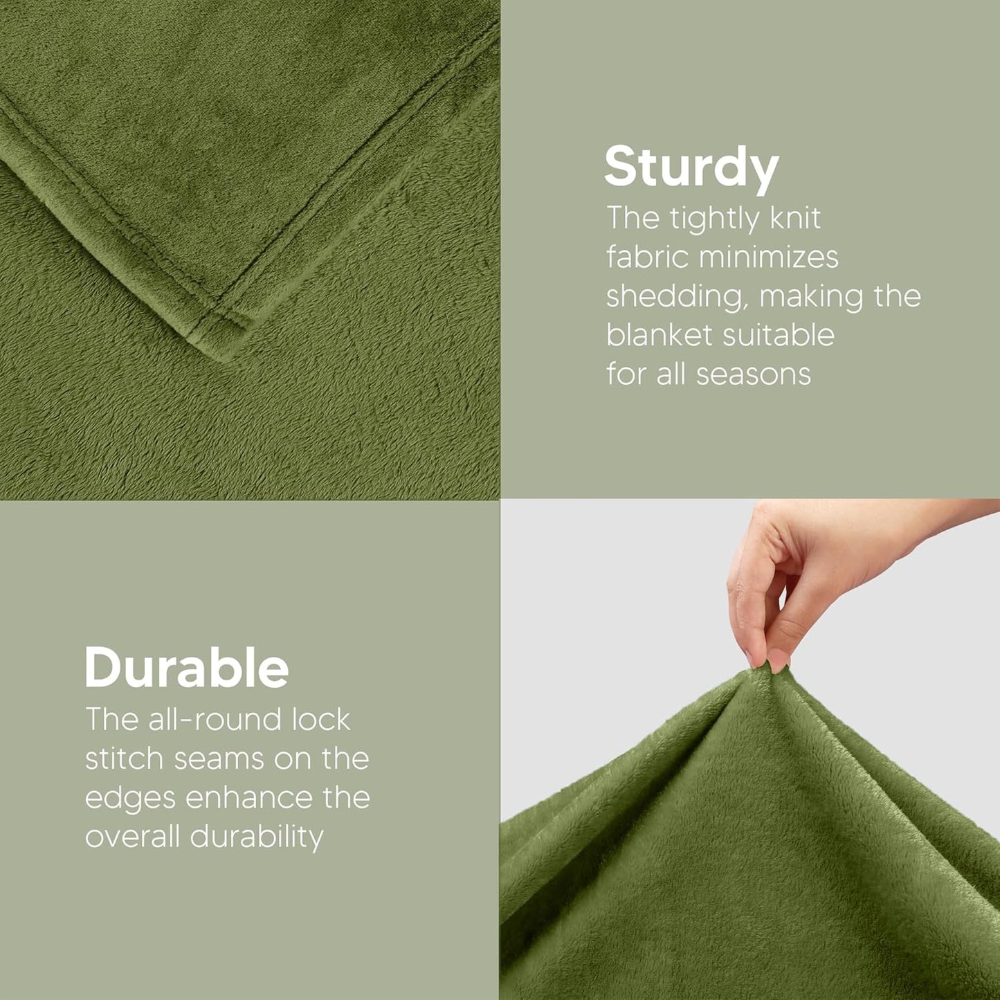 Utopia Bedding Fleece Blanket - Twin Size Olive (60x80 Inches) | Ultra Soft, Warm & Cozy All-Season Decor