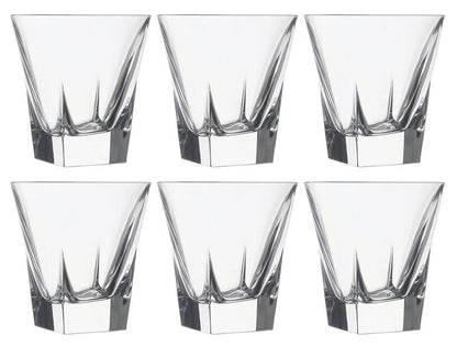 Barski Tumbler Glass - Double Old Fashioned - Set of 6 - Glasses - Designed DOF Crystal Glass Tumblers - For Whiskey - Bourbon - Water - Beverage - Drinking Glasses - 9.25 oz. - Made in Europe