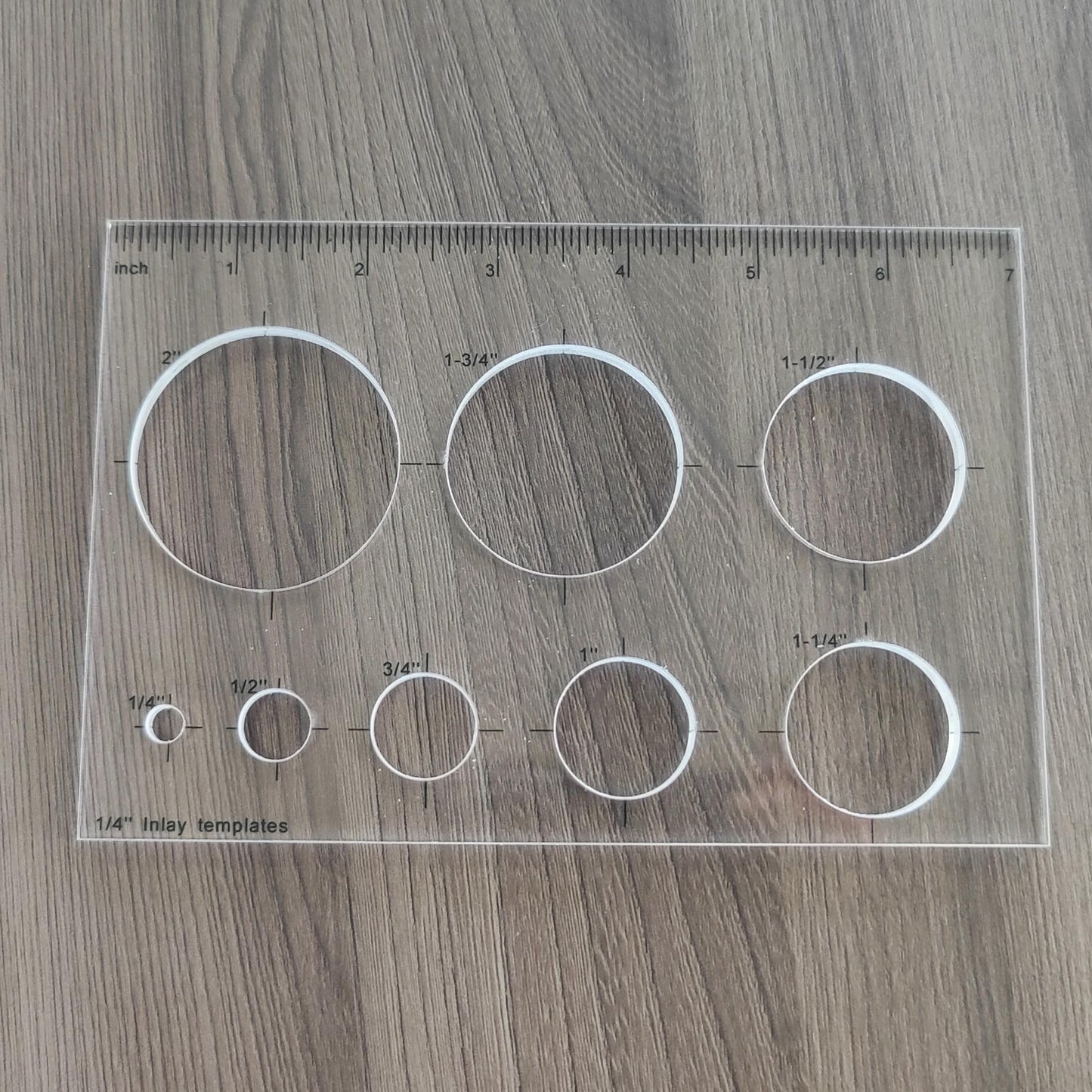 Kingria 8 in1 Bowtie Jia Router Template for Woodworking 1/4'' Thick DIY Router Template Jig Kit Acrylic Circle Inlay Template Decorative Guide (Circle)