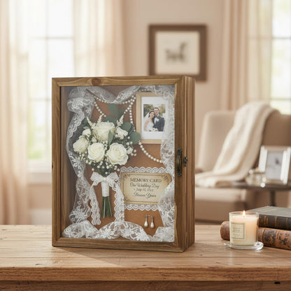 FramePro 11x14 Inch Deep Display Shadow Box Wooden with Real Glass - 5 Inch Depth for Collectibles, Memorabilia, Dolls & Toys, Tabletop or Wall Mount, Includes Cork Backboard & 10 Pins