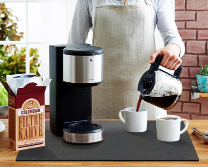 Golener Coffee Bar Mat, Under Coffee Maker Mat, 23"x15" Coffee Tray Mat Under Coffee Machine, Dark Gray Rubber Mat