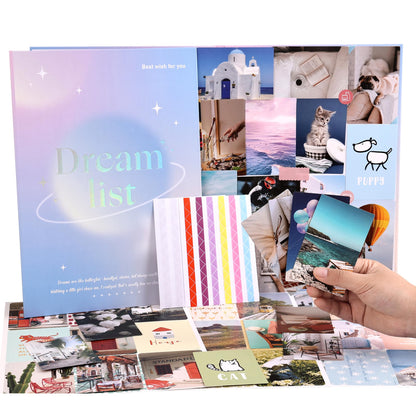 Vision Board Book, 1400+ Inspirational Pictures Quotes & Stickers, Vision Board Kit for Women, Magazine Pictures for Vision Board, Realize Dreams and Create Life Goals, Collage Book for Manifestation