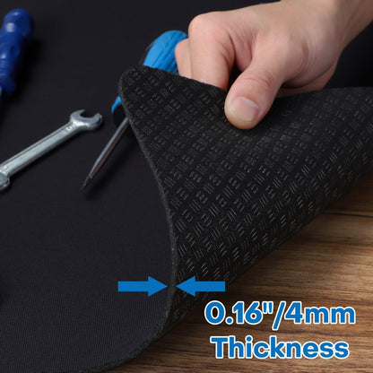 Workbench Mat 48"x24", 0.16"(4mm) Thick Tool Mat, Tear-Resistant & Scratch-Resistant Work Pad with Silicone Strip Anti-Slip Base, Large Worktable Protector Pad for Woodworking/Crafting/Tool Protection
