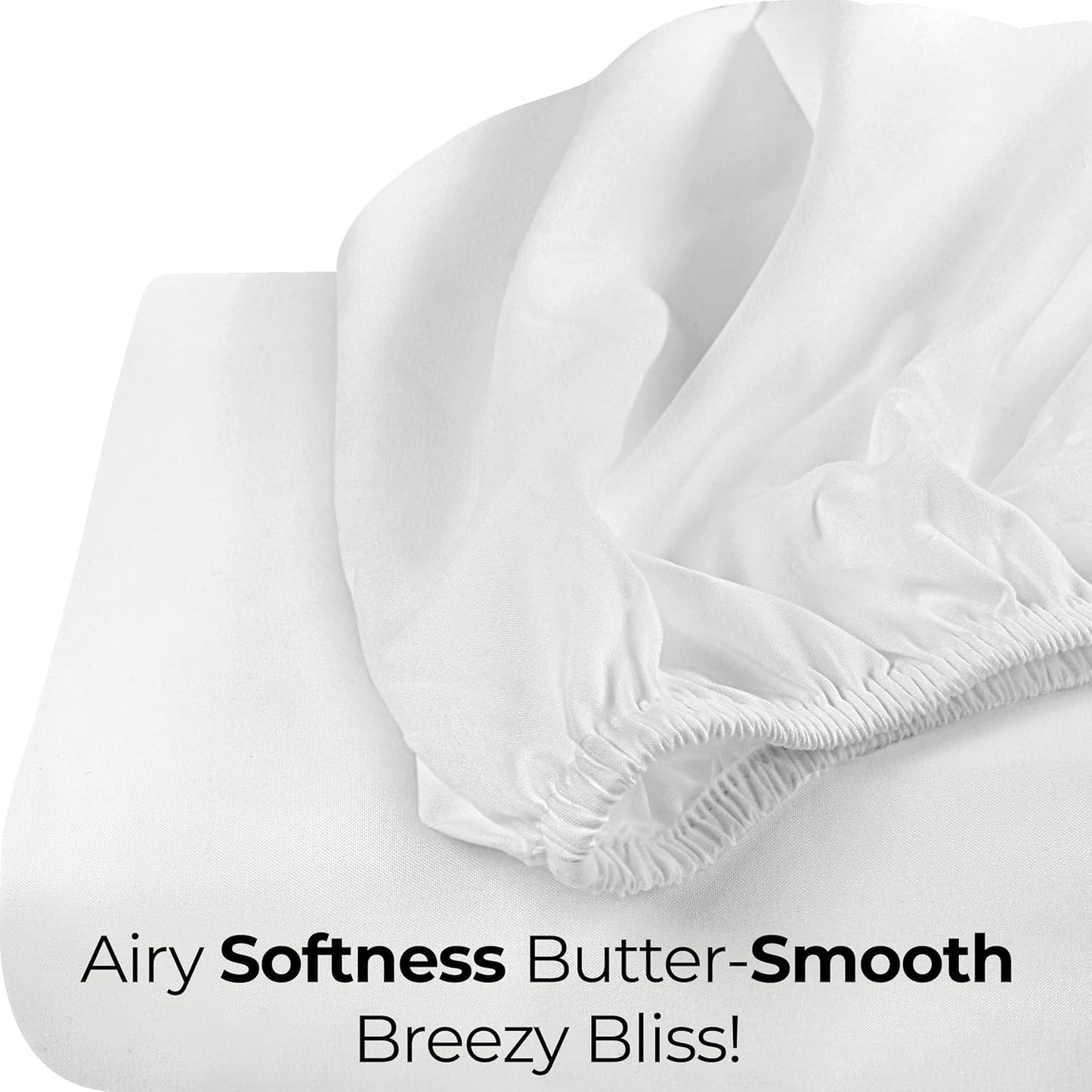 Utopia Bedding Queen Fitted Sheet - Soft Microfiber - Deep Pocket - Fade & Shrink Resistant - White