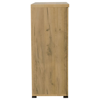 Coaster Home Furnishings - Bristol - Engineered Wood - 6-Shelf Shoe Cabinet with Double Doors, Mesh Panel, and Plastic Glides - Entryway and Mudroom - 31.5-Inch - Golden Oak - 951107