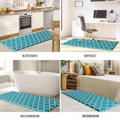 WISELIFE Anti Fatigue Floor Mat - 4/5 Inch Thick Kitchen Mat Non Slip Waterproof Heavy Duty Ergonomic Comfort Mat Durable for Home, Office, Sink, Laundry,(24" x 70", Green)