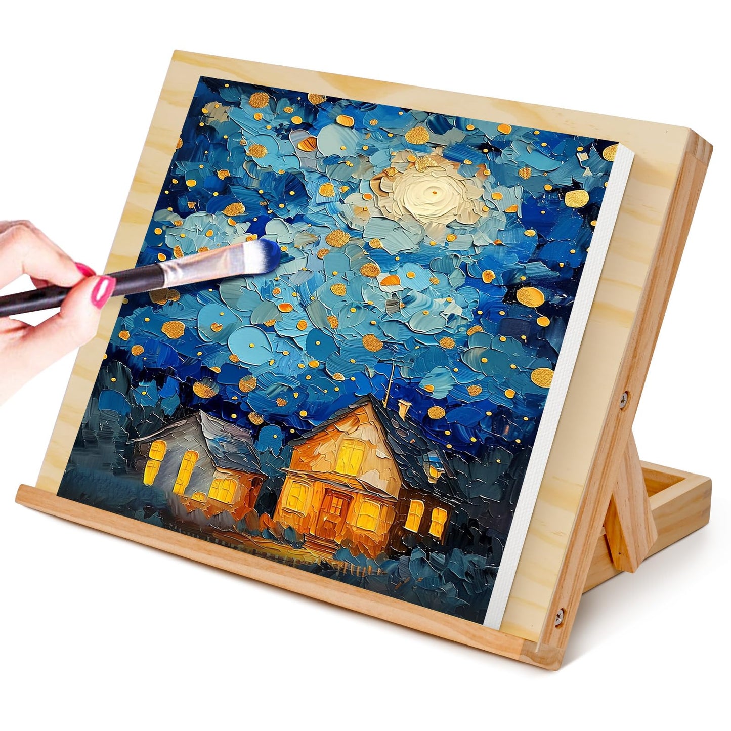 DRAWLEX Tabletop Easel - Easel for Painting, Adjustable Angle Art Easels for Painting, Art Supplies for Adults Student Artist, 13 4/5 Inches by 11 2/5 Inches