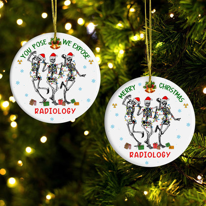 Radiology Christmas Ornament, X-Ray Human Skeletal Ornaments for Xmas Tree, Radiology Technologist - X Ray Technician Ornament Keepsake, Appreciation Gifts for Xray Techs MRI CT Ultrasound Technician