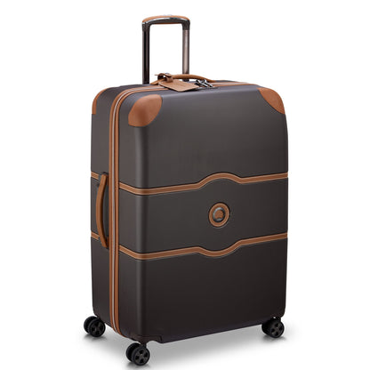 DELSEY PARIS Chatelet Air 2.0 - Hardside Checked Luggage 28 Inch Large - TSA Lock - 360° Spinner Wheels- Polycarbonate Travel Suitcase, Chocolate Brown