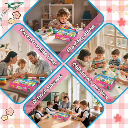 ifergoo Air Dry Clay for Kids - Animal Modeling Clay Kit, 6 Animal Designs with Sculpting Tools & Tutorials, Ultra Light & Soft, Arts & Crafts DIY Creative Toys, Gifts for Age 3-12 Girls & Boys