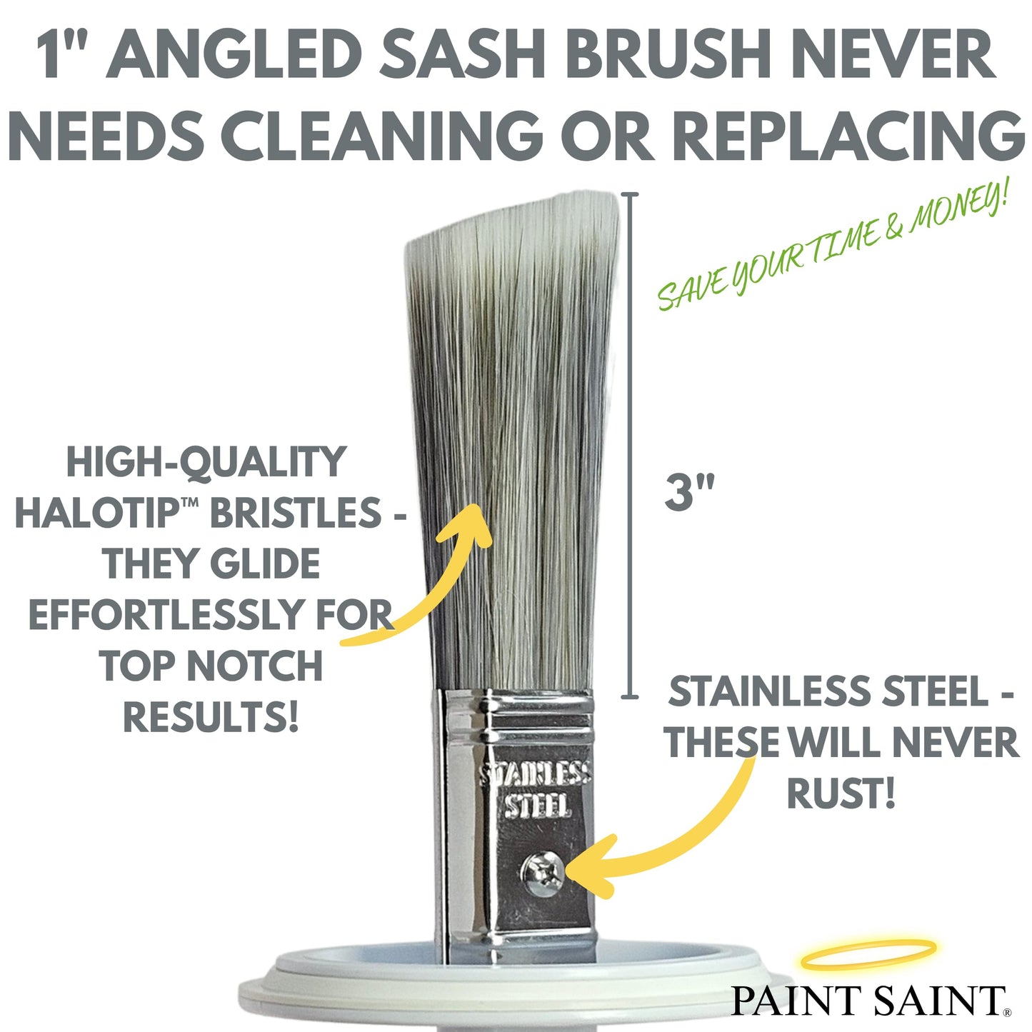 Paint Saint – Airtight Touch Up Paint Container with Built-In Brush | Mess-Free Paint Storage | Quick, Satisfying Touch Ups | Perfect for Homeowners, DIY & Property Managers