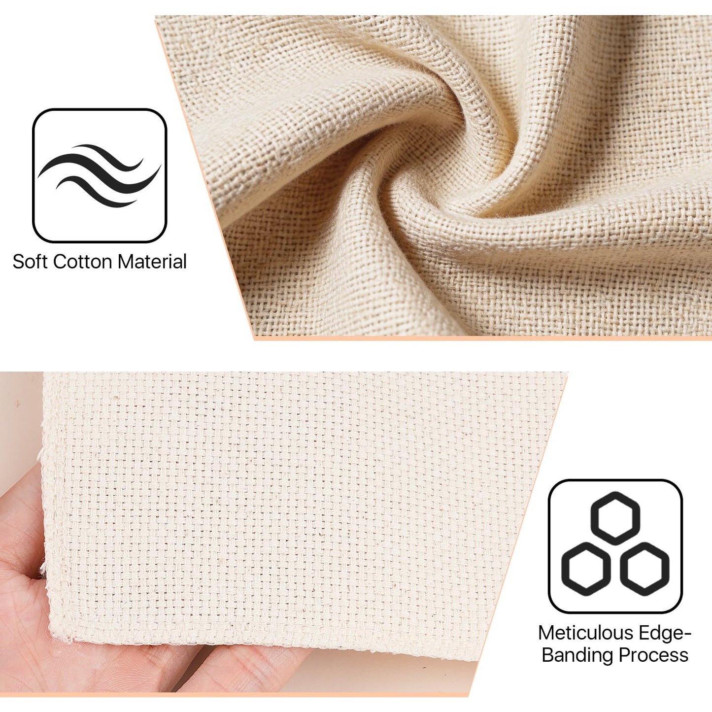 Aemygo 9 Pcs Punch Needle Fabric Kit Include Pre-Cut Monks Cloth, Embroidery Pen with Wooden Handle, Scissors and a Marking Pen, Tufting Cloth with Edging for 7.8" Embroidery Hoop