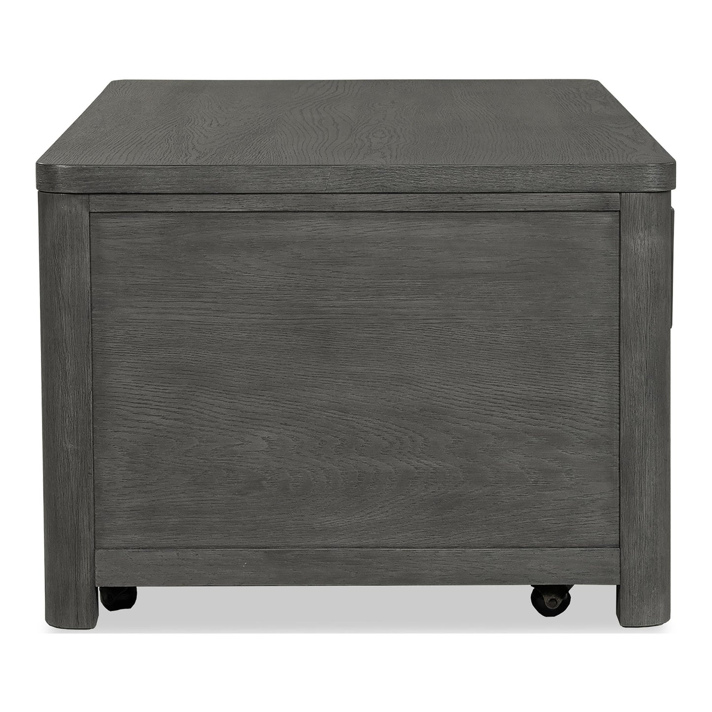 Furniture of America Selyra Modern Contemporary Solid Wood 46-inch Lift-top Rectangular Coffee Table with Dented Stainless Steel Accents, Wire Brush and Ball-Bearing Glides for Living Room, Ash Gray