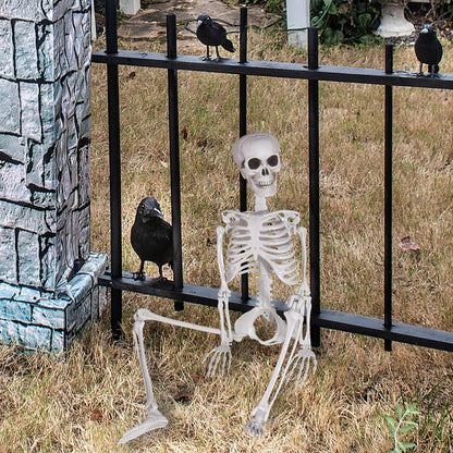 Kukooka 3ft Halloween Skeleton Decor Plastic Life Size Full Body Human Bones with Movable Joints for Halloween Decoration (1 Piece)