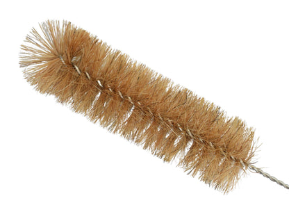 EISCO 12PK Bristle Cleaning Brushes with Fan-Shaped Ends, 11.25" - Twisted Stainless Steel Wire Handle - Ideal for 1.2" - 1.4" Diameter Tubes, Bottles, Flasks, Cylinders, Jars, Vases, Cups