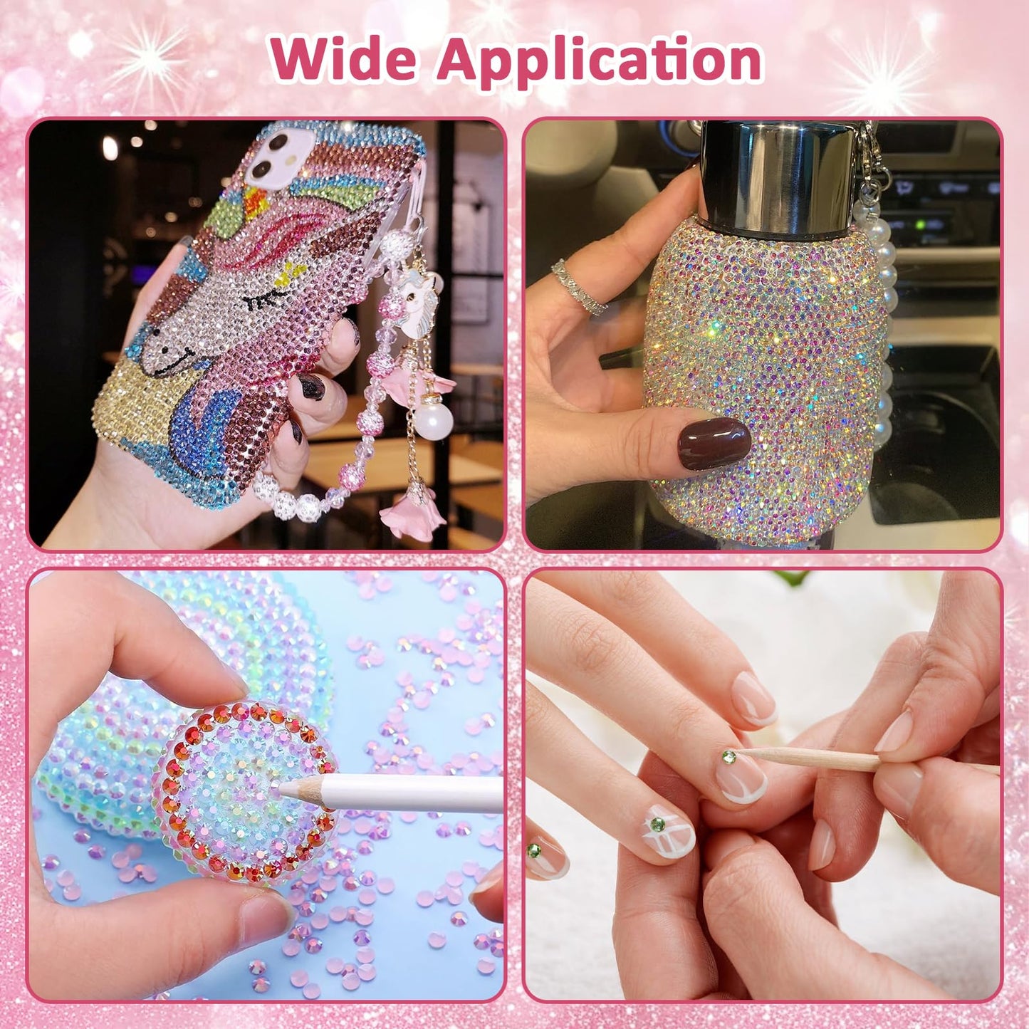 Acrridi 40000Pcs 40 Colors Resin Rhinestones Bedazzling Kit, Multicolor Flatback Gems, DIY Nail Art Clothing Tumblers Crafts for Bedazzling Diamond Art Makeup (Style B)