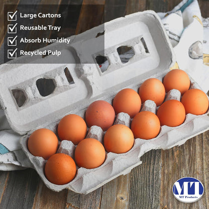 1 Dozen (25 MT Products Blank Natural Pulp Egg Cartons Bulk - Made in USA - Holds Up to Twelve Eggs - - Cardboard