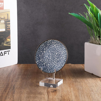 Sibba Adjustable Plate Stands for Display, Metal Arms, Clear Acrylic Base, Small Holder for Photos, Books, Home Décor