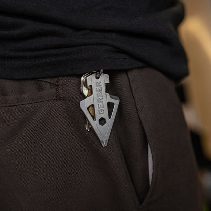 Gerber Gear Broadhead Keychain 5-in-1 Multitool, Clips to Pocket or Keychain with Bottle Opener, Flat Head Driver, Package Opener, Cross Driver and 1/4" Socket, EDC Gear for Everyday Carry