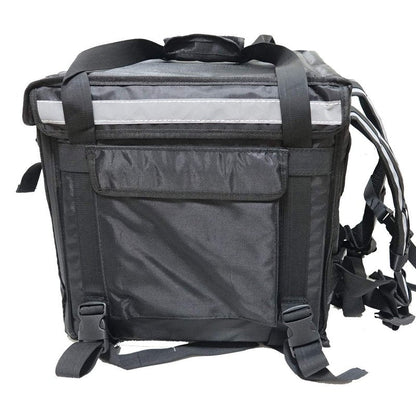 Packir PK-64B: Big Pizza/Food Delivery Bag for Motorcycle or Bicycle, 16"x16"x16", with Metal Rack for Motorcycle Use