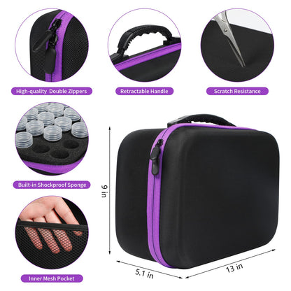Douorgan Diamond Painting Storage Containers 120 Slots Accessories and Tools Portable Diamond Painting Organizer Shockproof Diamond Art Storage Case Beads Storage Box(120 Slots)