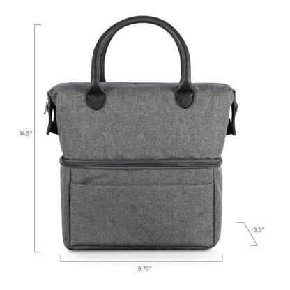 Picnic TIME NCAA LSU Tigers Urban Lunch Bag, Cooler Lunch Tote, Insulated Lunch Bag, (Gray with Black Accents)