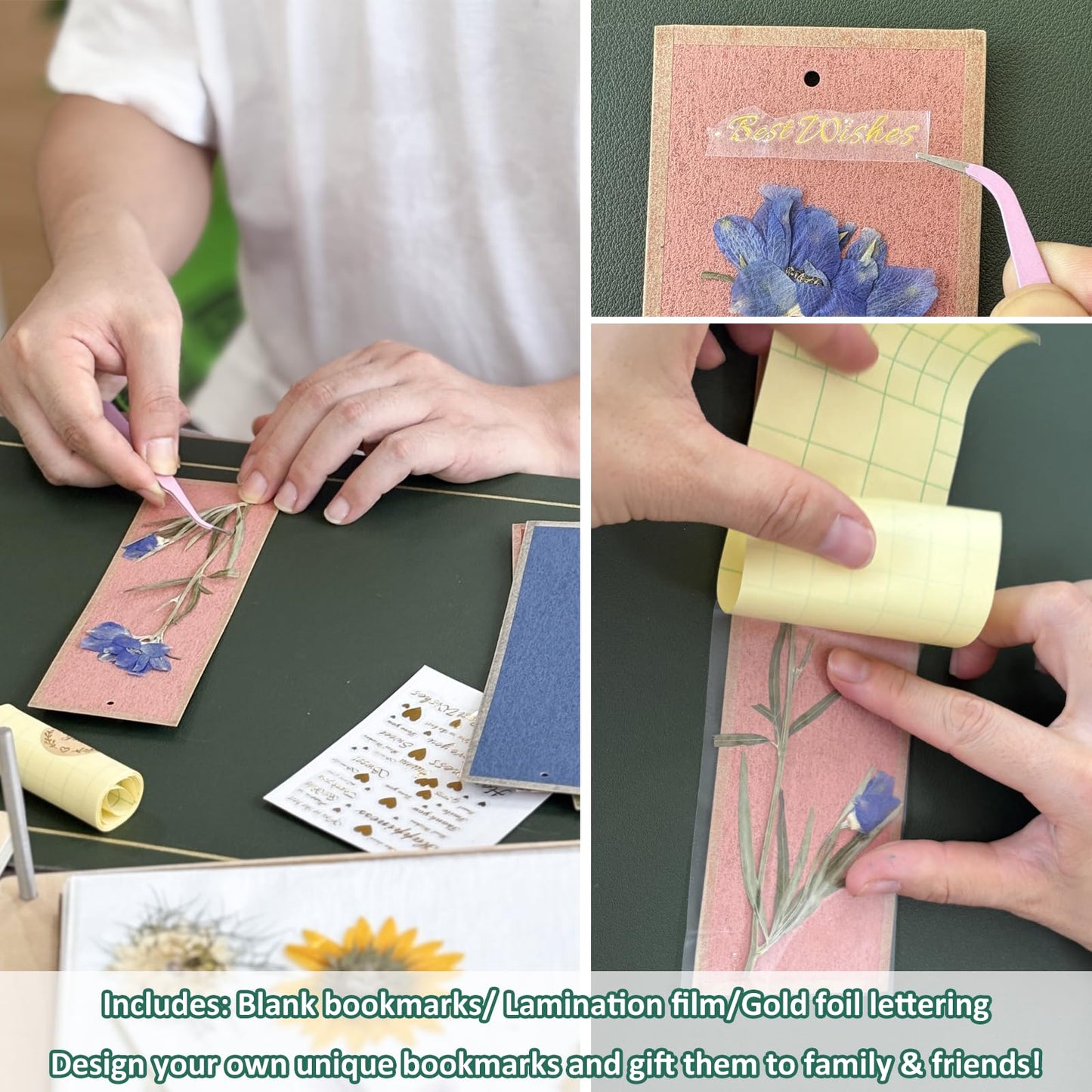 KAXYEW Large Flower Press Kit, 11"x11" Wooden Flowers Pressing Boards with Storage Bag, DIY Pressed Flowers Art - Fridge Magnet Bookmark Art Craftst Presservation Gifts for Flower Plant Lovers