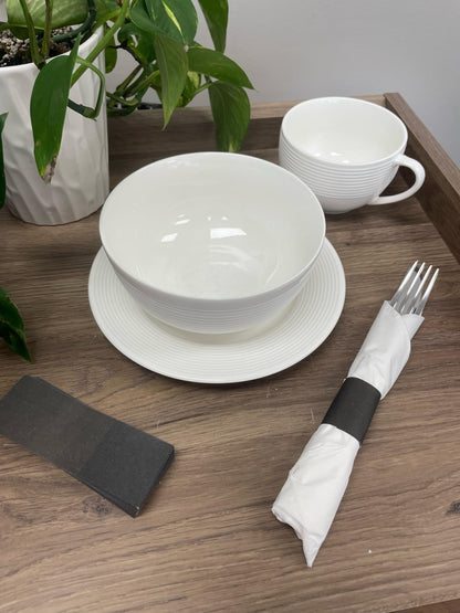 RayLynn Products Pack of 10,000 Black Premium Napkin Bands – Self-Adhesive 1.5" x 4.25" Commercial Grade Cutlery Wraps for Restaurants & Catering