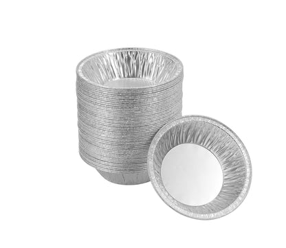 Waytiffer (50 Pack Pie Pans 5 inch,Mini Pie Tins HEAVY-DUTY Disposable Aluminum Foil Tart,pie Pans for Baking Personal Mini Pies, Easily Stack & Store, Freeze & Reheat