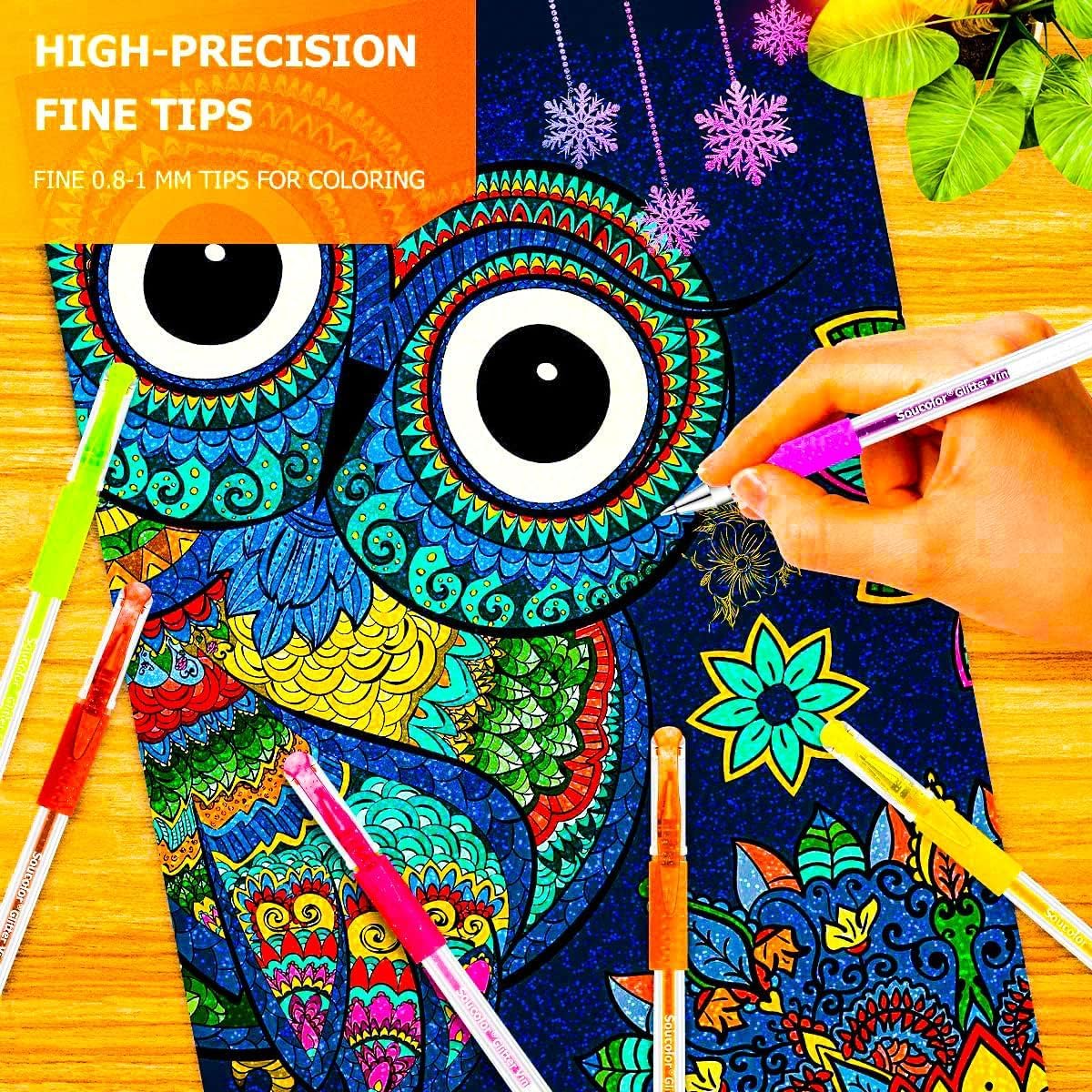 Soucolor 120 Pack Aesthetic Pastel Gel Pens, Japanese Stationery Cute Art Supplies for Kids, Teens & Beginner Artists, Gift Set for Girls, Women, Birthday & School Sketching Supplies