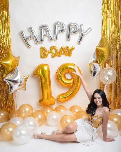Gold Number 18 Balloon - 40 Inch Metallic Decoration for 18th Birthday Parties | Perfect for Girls & Boys