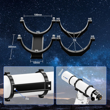 SVBONY SV48P Telescope for Adults High Powered, 102mm Large Aperture F6.5 Refractor OTA for Adults Beginner Astronomer, Astronomical Telescope for Observation of Deep Space Celestial Objective