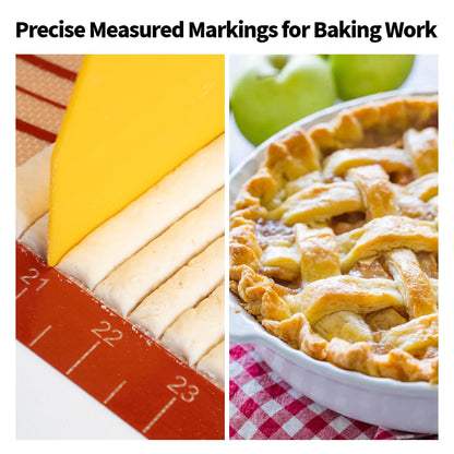 UWILLION Silicone Pastry Mat 36 x 24 Inch Extra Large Baking Mat with Measurement for Counter Dough, Rolling, Fondant, Pie Crust