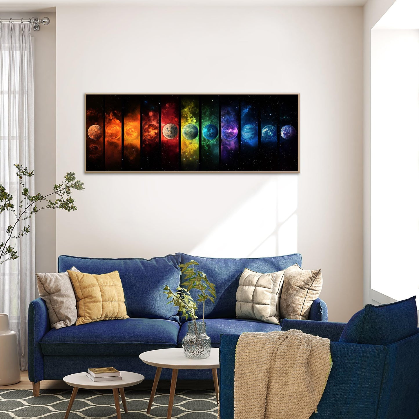 Kaliosy 5D Diamond Art Kits for Adults Planet, Large Size DIY Universe Diamond Painting Full Round Drill Crystal Art - Craft Cross Stitch Embroidery for Home Wall & Office Decor 11.81x31.5 inch