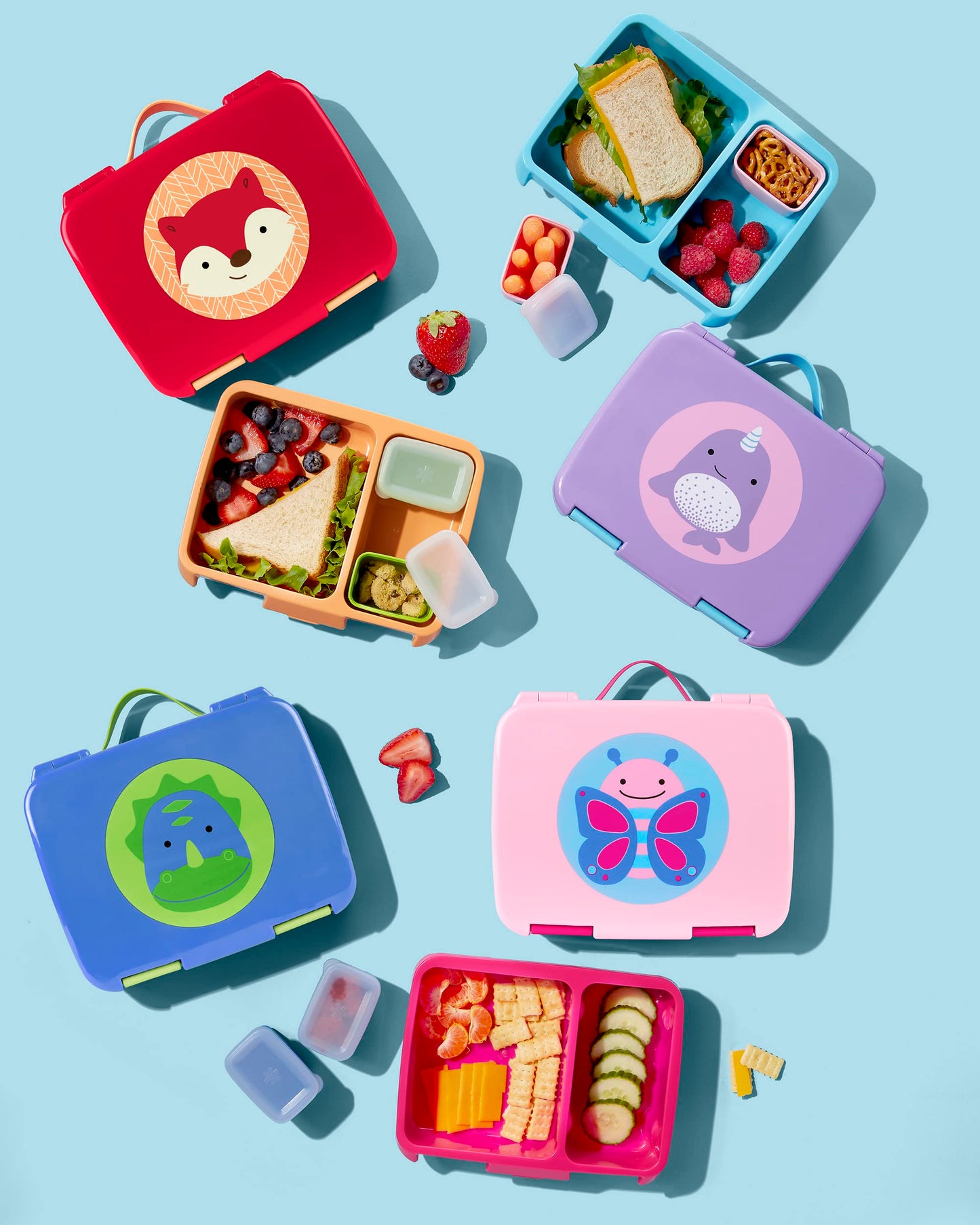 Skip Hop Kids Bento Lunch Box, Ages 3+, Zoo Fox