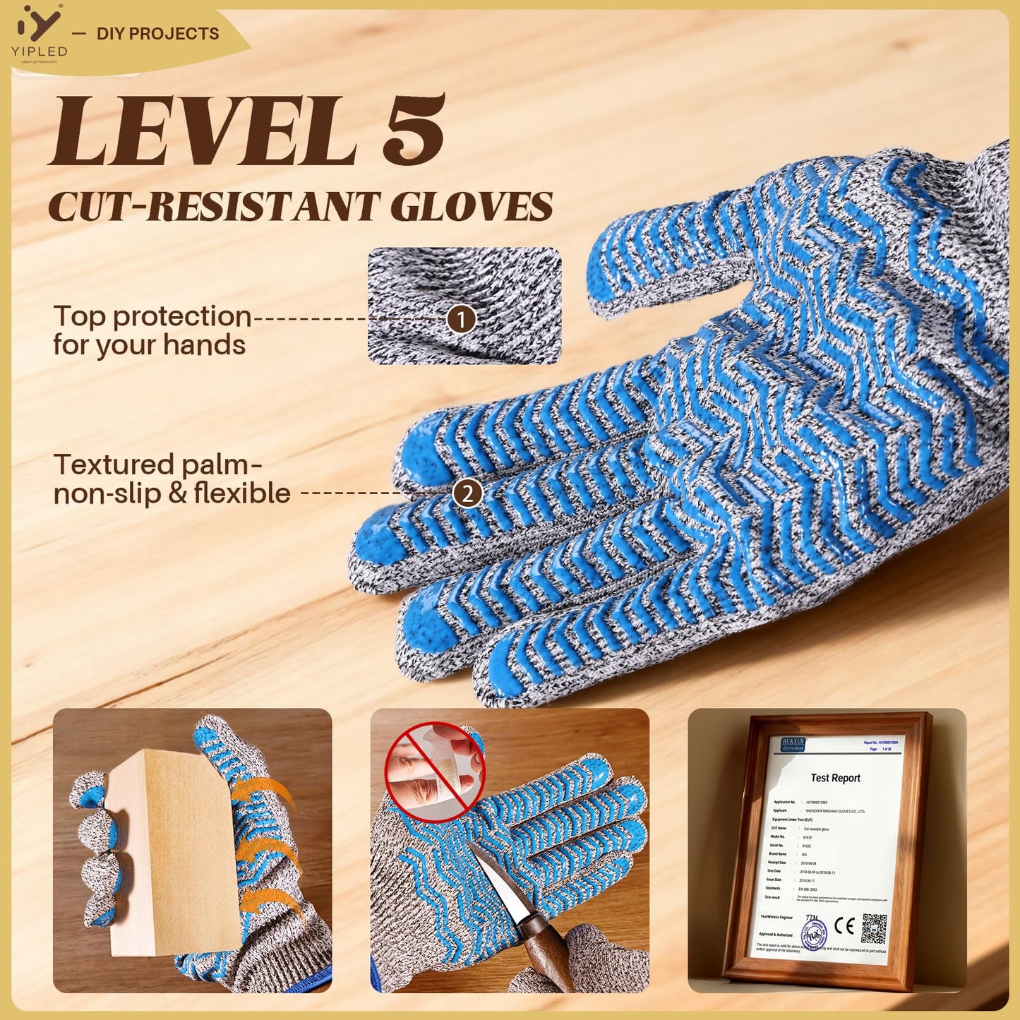 Wood Carving Kit for Beginners, Wood Carving Tools with 3Pcs Whittling Knife 7Pcs Basswood Carving Blocks, Grade 5 Anti Cutting Gloves, Leather Strop, Polishing Compound, Entry-Level Carving Gift Set