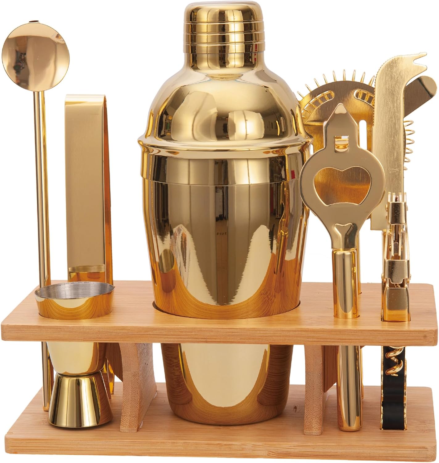 9Pcs-Cocktail Set Set 9Pcs) JNWINOG Shaker Bartending Kit Cocktail Bar Cocktail Mix Drink Making Kit Professional Bar