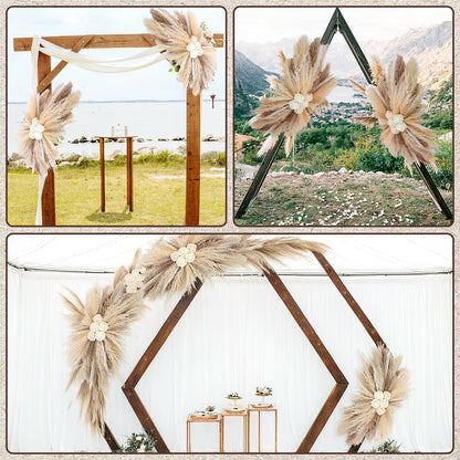 36-38" Large Pampas Grass Wall Decor, DIY Artificial Roses & Natural Dried Boho Hanging Flowers for Wall, Mirror, Wedding Arch, Entryway Decor, Gift, Requires Assembly & Easy Install