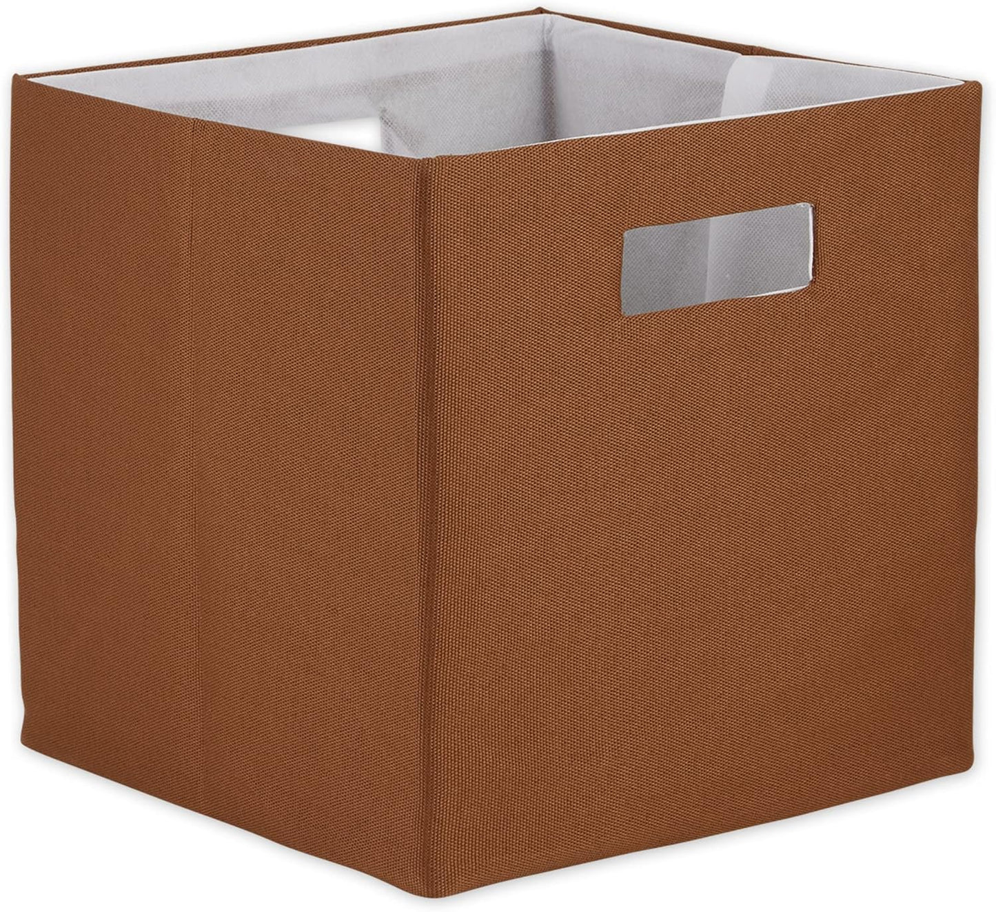 13x13x13, DII Collapsible Polyester Storage Cube, Solid, Lightweight and Durable, Large Square, Cinnamon
