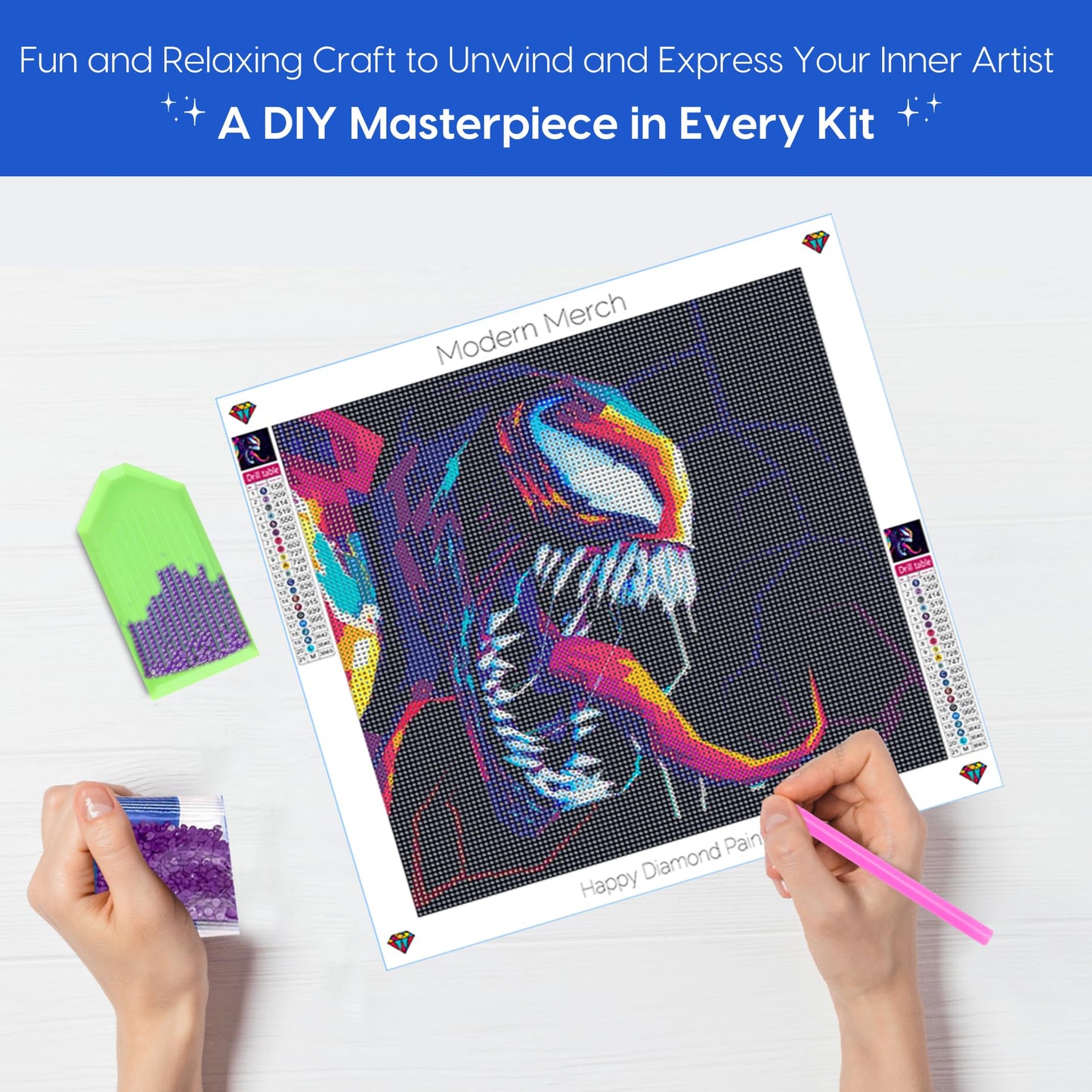 Modern Merch Disney Diamond Art Bundle Marvel Diamond Painting Packs