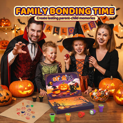 SkyRoad Halloween Advent Calendar 2026, Trick or Treating Party Favors for Kids Goody Bags Halloween Stamps 24 Pcs