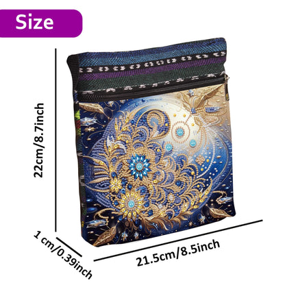 LSQFS 5D Diamond Painting Shoulder Bag, DIY Diamond Art Kits for Adults with Adjustable Strap & Zipper, Artistic Handbag for Women, Perfect for Shopping & Daily Use