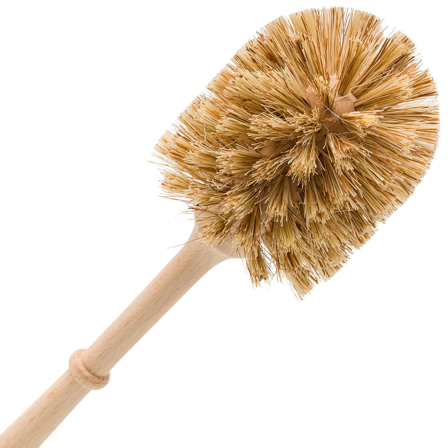 REDECKER Stiff Union Fiber Toilet Brush with Untreated Beechwood Handle - 14-1/2-inches - Made in Germany